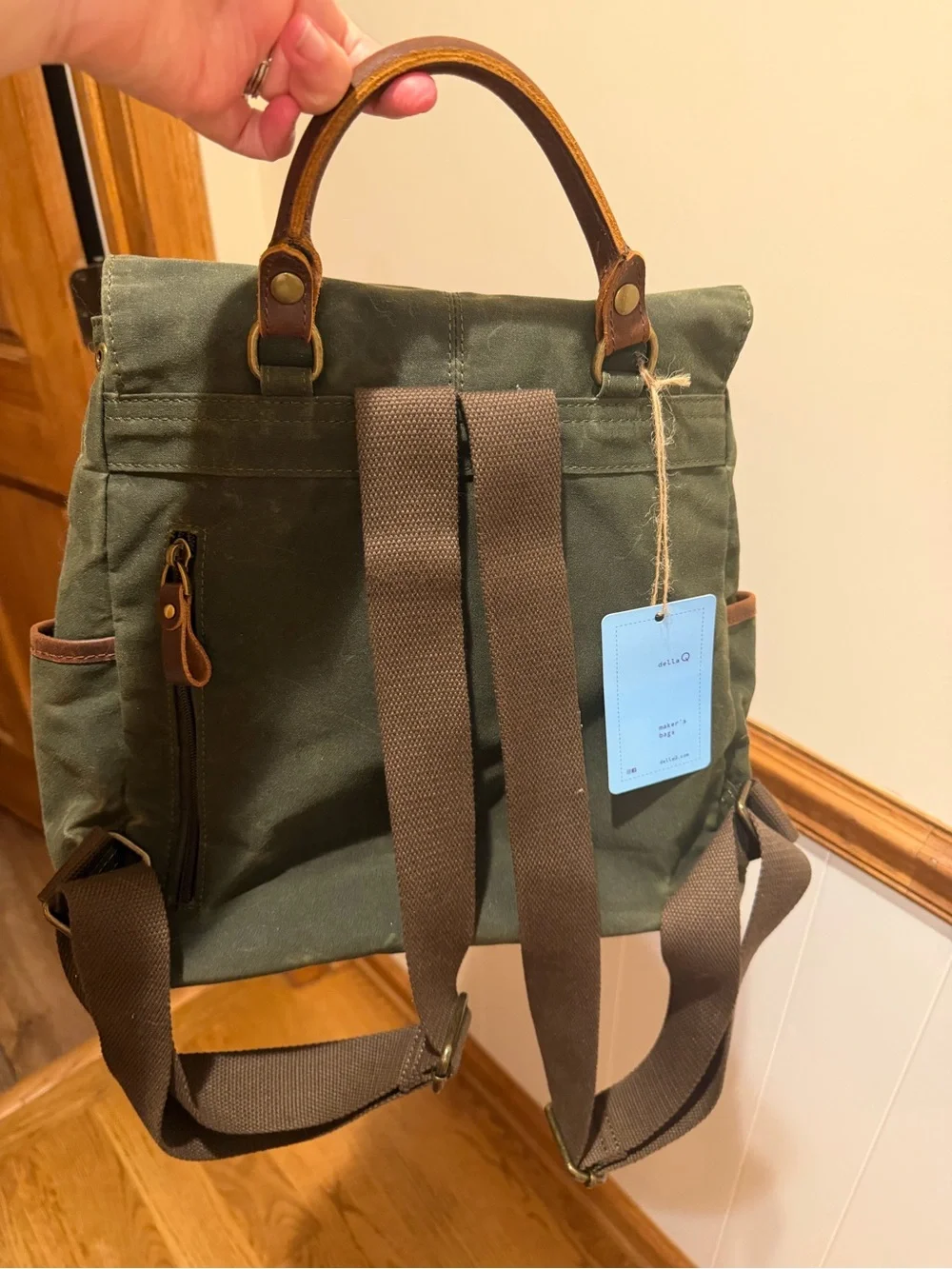 Della Q Maker’s Bag midi Backpack olive